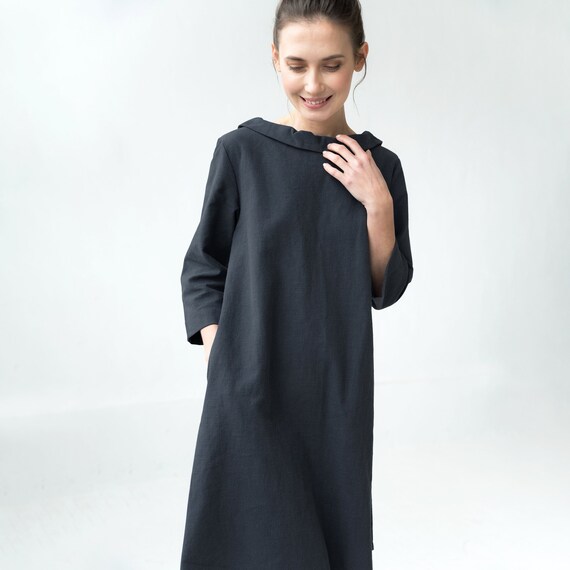 Linen Dress Summer Dress Midi Dress Loose Dress Linen - Etsy
