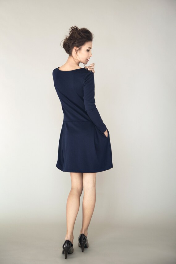 Women Dress Office Dress Pocket Dress 