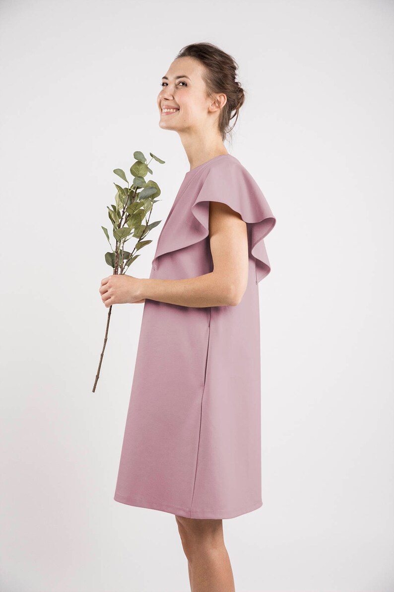 Extravagant Dress Avant Garde Dress Formal Dress Short Dress Cocktail Dress Summer Dress Disco Dress Dusty Pink Dress Women Dress