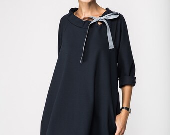 Classic dress | French dress | Deep Blue dress | LeMuse classic dress