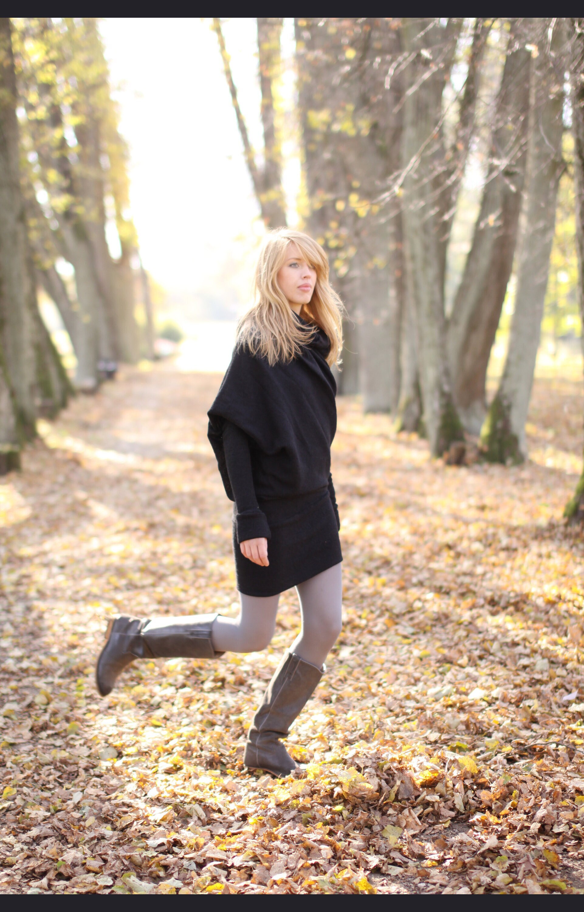 Black Sweater Sweater Dress Long Sleeve 