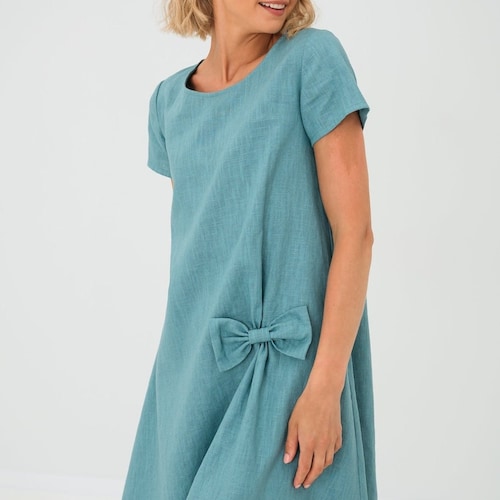 Summer Wedding Guest Dress, Cocktail Linen Dress, Minimalist Dress, Petite  Dress, Womens Clothing, Dress With Pocket, Fall Style,semi Formal - Etsy