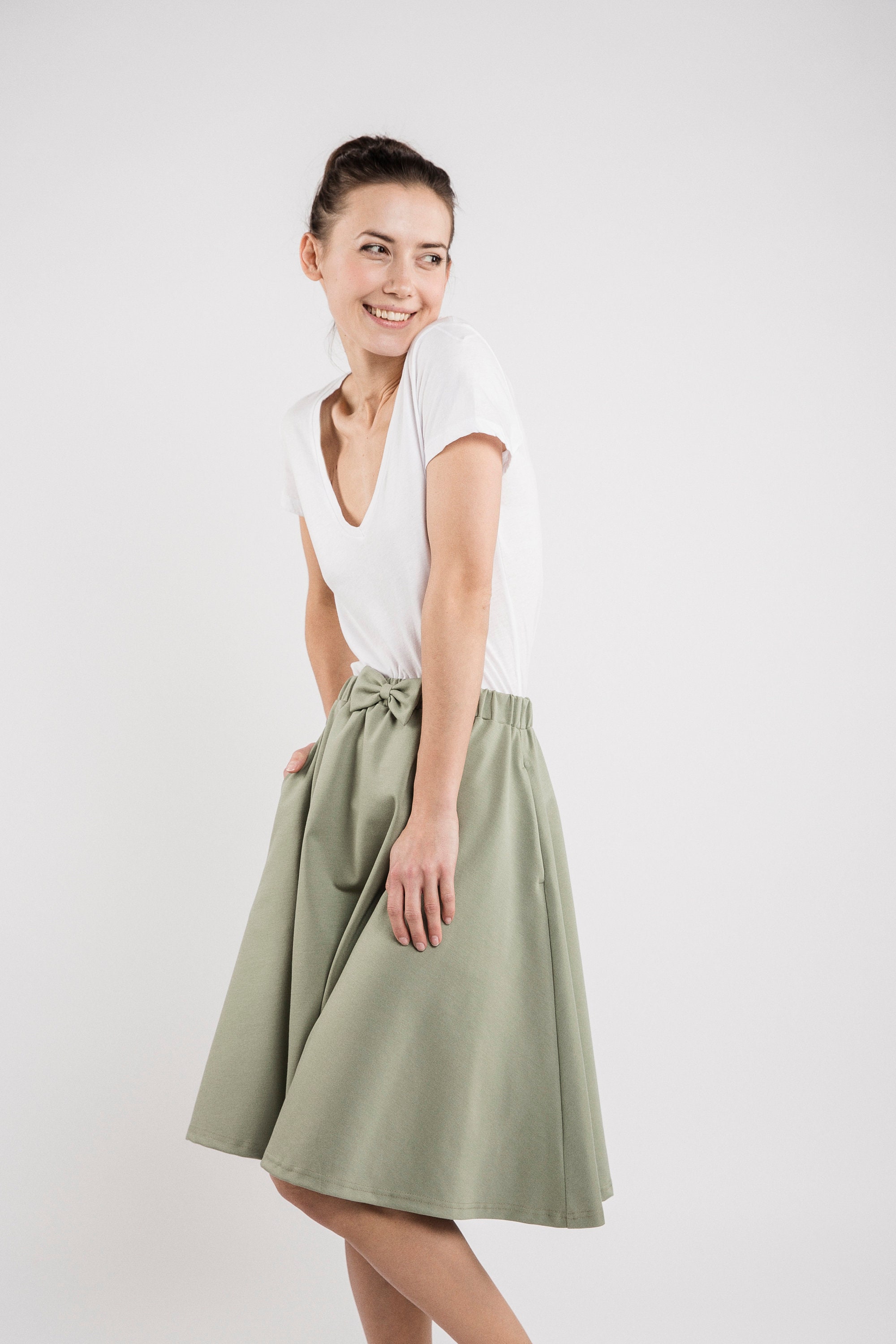 Women Skirt Flare Skirt Ribbon Skirt A Line Skirt - Etsy