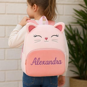 Personalized Preschool Backpack – Toddler Corduroy Animal School Bag with Custom Embroidered Name | Gift for Preschool Kids