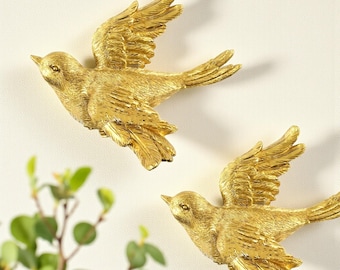 2 Sets Special Order - Vintage Burwood Golden Swallow Wall Decor