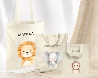 Sacola de juta infantil | Sacola infantil personalizada | Sacola para troca de roupa na pré-escola | Bolsa de ginástica infantil
