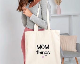 Bolsa de mãe | Bolsa Mom Things | Bolsa de mãe sustentável | Bolsa de juta para mãe | Presente para gestantes | Bolsa de juta personalizada
