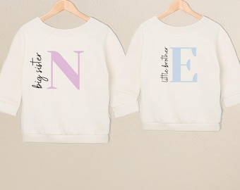 Broer/zus outfit | Kleine zus grote zus | Kleine broer grote broer | Gepersonaliseerde broer/zus shirts