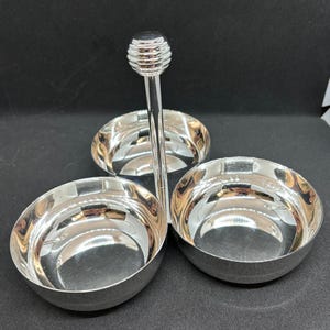 Handmade 999K Silver Plated Snack Bowl Set: Elegant Treat Server