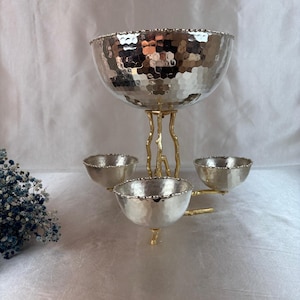 999k Silber Servierset mit mehreren Schalen, einzigartige Geschenkidee, luxuriöses Tischdekor und funktional für Partys, ideal, um Gäste stilvoll zu bedienen