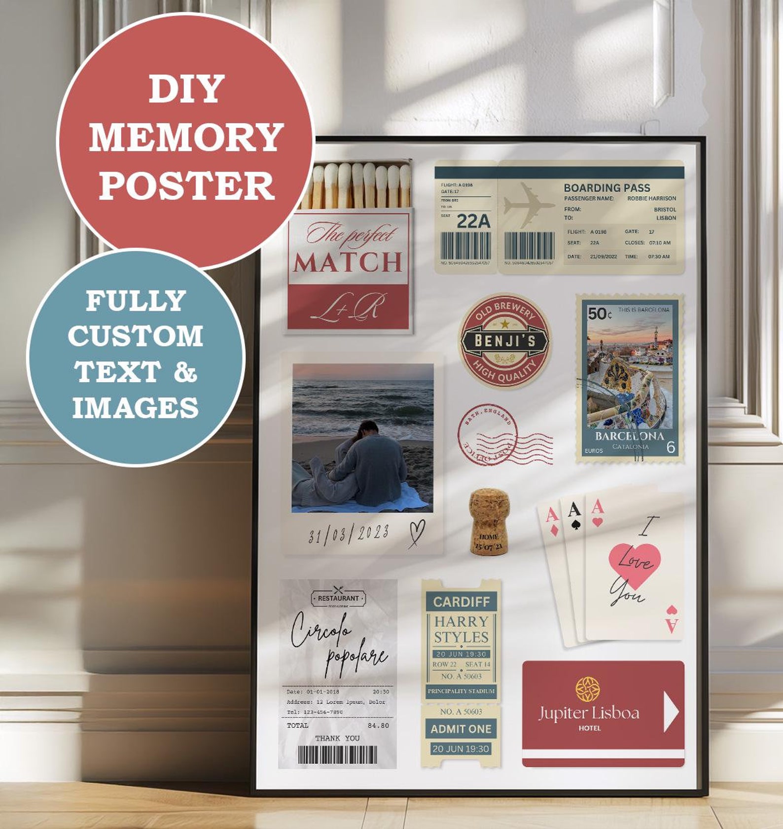 DIY Memory Matchbox Template Print, Canva Match Box Poster, Editable ...