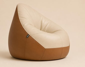 Sillón tipo puf de polipiel de diseño / Sillón moderno / Funda premium para puf / Silla gaming / Puf para adultos / (Solo funda)