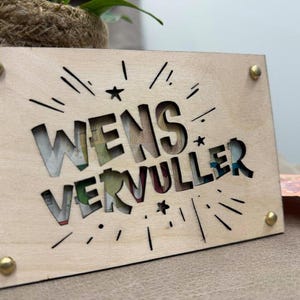 Houten Geldkaart Wensvervuller
