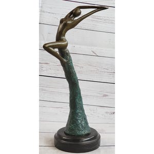 Abstract Surreal Flying Woman Modern Art Bronze Statue Sculpture Figure