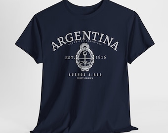 T-shirt Argentine : t-shirt avec drapeau du pays