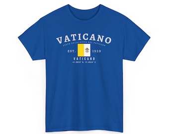 バチカン市国Y2KユニセックスTシャツ、バチカン旗Tシャツ、サン
