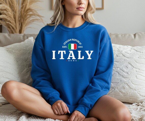 イタリア クルーネックスウェットシャツ - イタリア国旗プルオーバー 