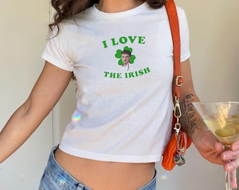 St. Patrick&#39;s Day Baby Tee Irish Boys, Paul Mescal Funny St. Patty&#39;s Crop Top, Kiss Me I&#39;m Irish Boyfriend, Venmo Me I&#39;m Irish