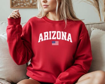 Arizona Sweatshirt, Arizona Crewneck, Cozy Pullover, Arizona Gift Idea, Arizona T Shirt, State Pride Apparel, Travel Souvenir