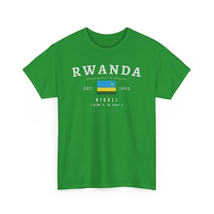 Rwanda Y2K Unisex T-Shirt, Rwandan Flag Tee, Kigali Graphic Shirt, Rwanda Pride Gift Tee, African Heritage, Oversized Fit