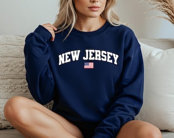 New Jersey Sweatshirt, New Jersey Crewneck, Cozy Pullover, New Jersey Gift Idea, New Jersey T Shirt, State Pride Apparel, Travel Souvenir