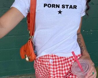 Porn Star Baby Tee, Porn Star Shirt, Trendy Baby Tee