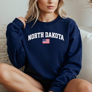 North Dakota Sweatshirt, North Dakota Crewneck, Cozy Pullover, North Dakota Gift Idea, North Dakota T Shirt, State Pride Apparel