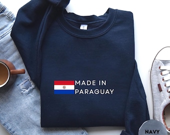 Paraguay Crewneck Sweatshirt – Paraguay Flag Pullover, Paraguái Pride Apparel