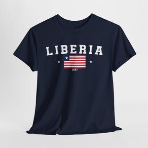Liberia Unisex T-Shirt, Liberia Flag T-Shirt, Her & Him Gift, Summer Vibes, Traveler shirt
