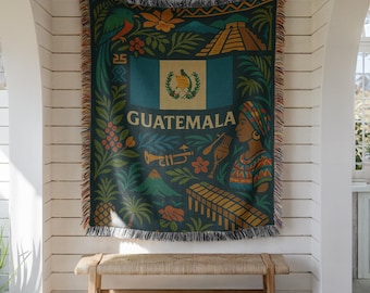 Guatemala vävd filt – centralamerikansk heminredningsgåva