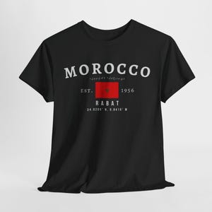 Morocco Unisex T-Shirt, المغرب Flag Tee, Vintage Casablanca Shirt, North African Streetwear Tee, Oversized Moroccan Pride Tee