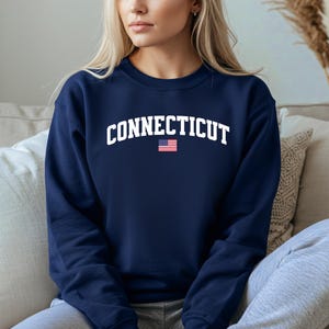 Connecticut Sweatshirt, Connecticut Crewneck, Cozy Pullover, Connecticut Gift Idea, Connecticut T Shirt, State Pride Apparel