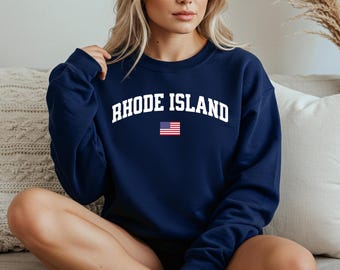 Rhode Island Sweatshirt, Rhode Island Crewneck, Cozy Pullover, Rhode Island Gift Idea, Rhode Island Tee, State Pride Apparel, Souvenir