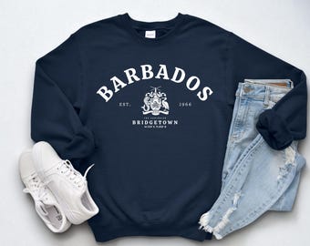 Barbados Crewneck Sweatshirt - Bridgetown Flagge Pullover, Barbadian Pride Bekleidung