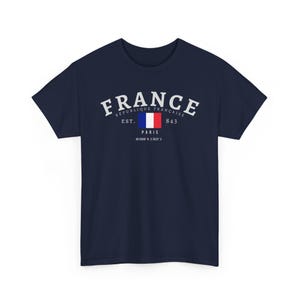 Frankreich Unisex T-Shirt, République Française Flagge T-Shirt, Vintage Paris Grafik-Shirt, European Streetwear T-Shirt, Übergroßes French Pride T-Shirt