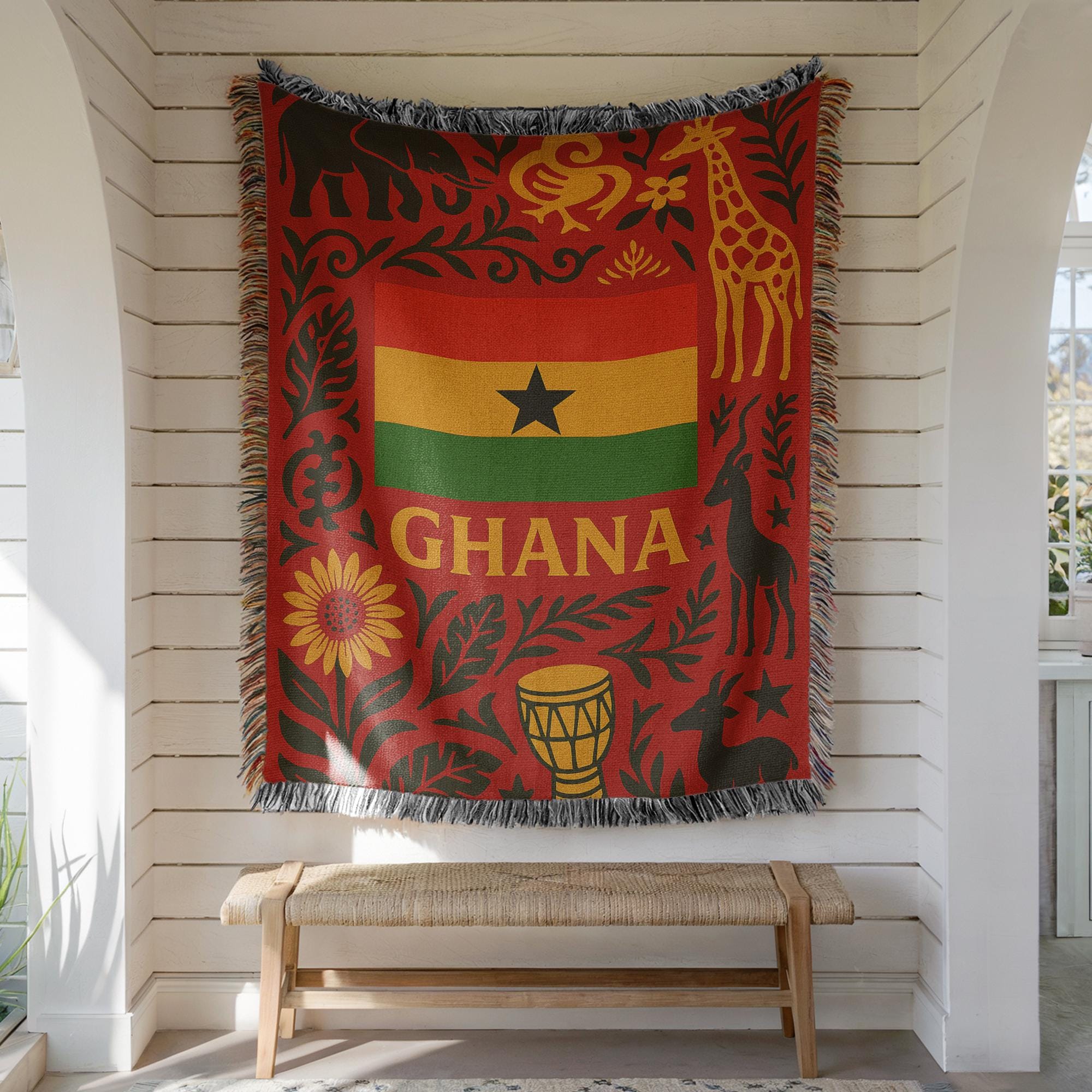 Ghana Woven Blanket – African Heritage Home Decor Gift - Etsy