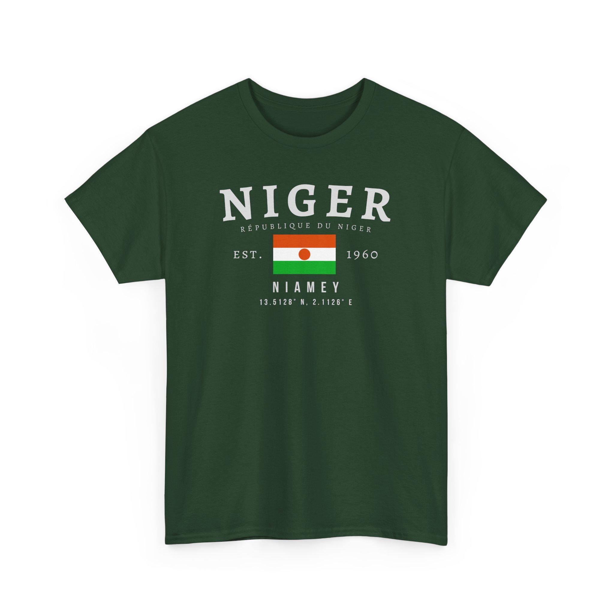 ニジェールY2KユニセックスTシャツ、ニジェール国旗Tシャツ、ニアメ