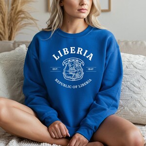 Liberia Unisex Crewneck Sweatshirt: Country Pride Apparel