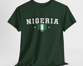Nigeria Unisex T-Shirt, Nigeria Flag T-Shirt, Her & Him Gift, Summer Vibes, Traveler shirt