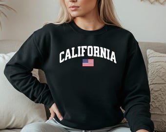 California Sweatshirt, California Crewneck, Cozy Pullover, California Gift Idea, California T Shirt, State Pride Apparel, Travel Souvenir