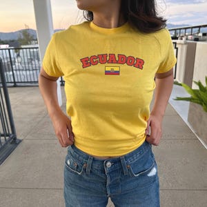 Ecuador Women&#39;s Baby Tee, Ecuador Y2K T-Shirt, Ecuador, Ecuador Crop Tee,  Vintage 2000s 90&#39;s Baby Tee, Ecuador Shirt, Ecuador Tank top