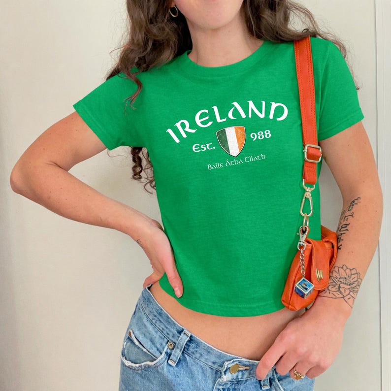 Ireland Baby Tee, Irish T-shirt image 7