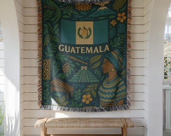 Guatemala vävd filt – centralamerikansk heminredningsgåva