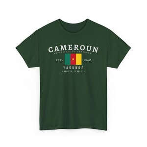 Cameroon Unisex T-Shirt, Cameroon Flag Tee, Vintage Yaoundé Graphic Shirt, African Streetwear Tee, Oversized Cameroonian Pride