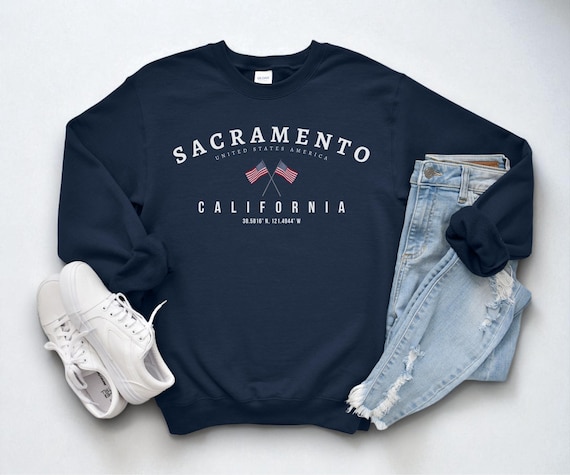 Sacramento Sweatshirt, California Crewneck, Cozy USA Pullover - Main Image
