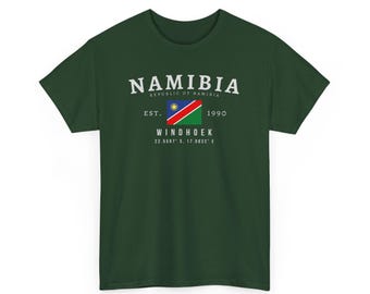 Namibia Y2K Unisex T-Shirt, Namibian Flag Tee, Windhoek Graphic Shirt, Namibian Pride Gift Tee, Southern Africa Heritage, Oversized Fit