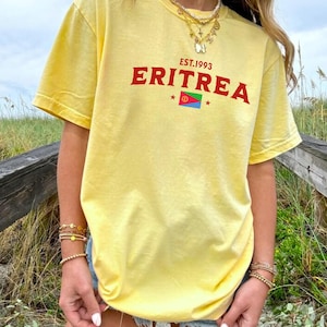 Eritrea Flag T-Shirt: Unisex Cotton Tee, Summer Vibes