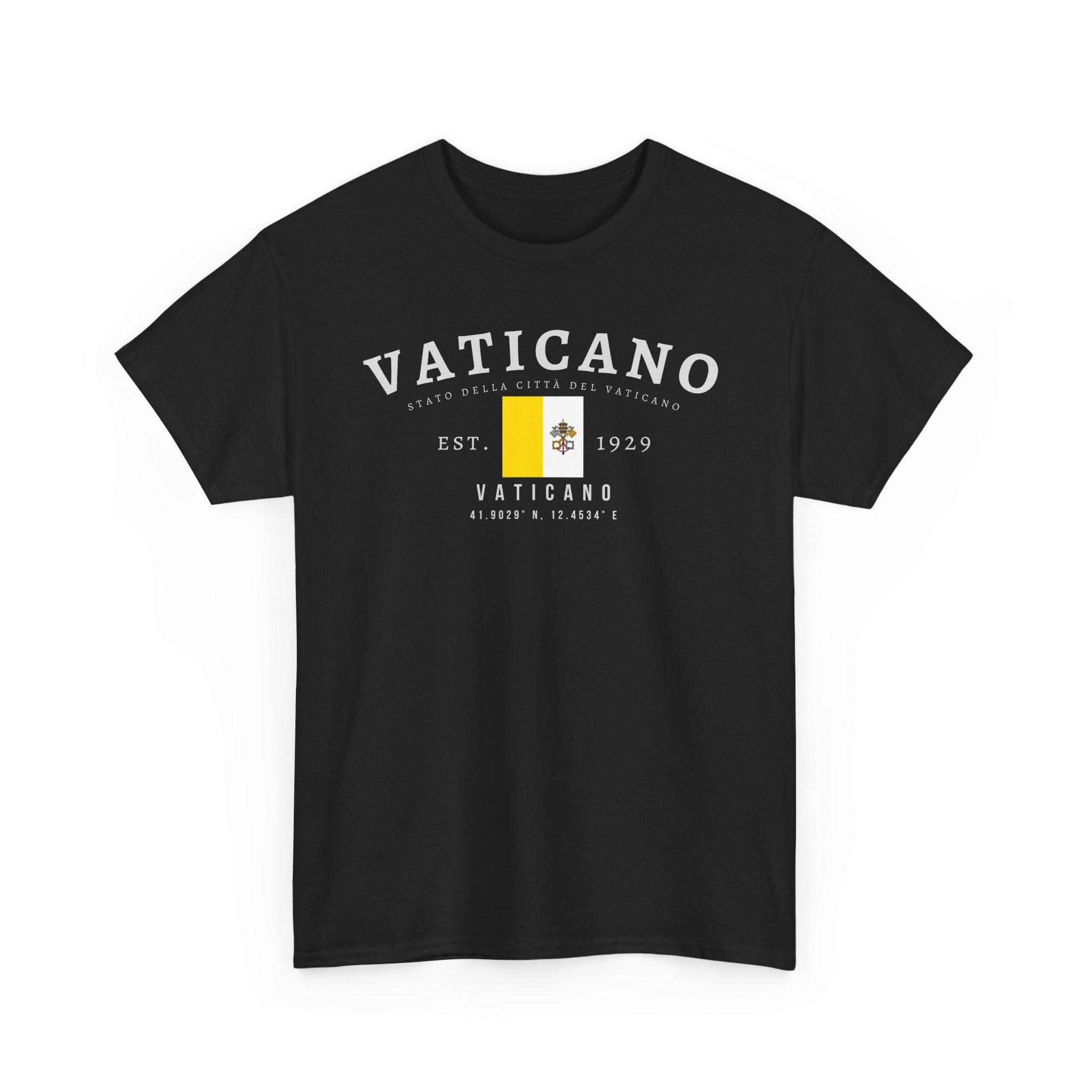 バチカン市国Y2KユニセックスTシャツ、バチカン旗Tシャツ、サン