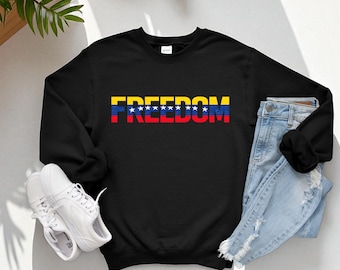 Gratis Venezuela Crewneck-tröja – Venezuelas flaggtröja