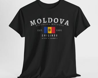 Moldova Y2K Unisex T-Shirt, Moldovan Flag Tee, Chișinău Graphic Shirt, Eastern Europe Pride Gift Tee, Heritage Identity Top, Oversized